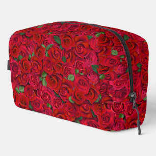 Roter Rosengarten Florales Nahtloses Romantisches  Waschbeutel