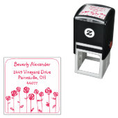 Roter Rosengarten Selbstfärbender Absender Stempel (Beispiel)