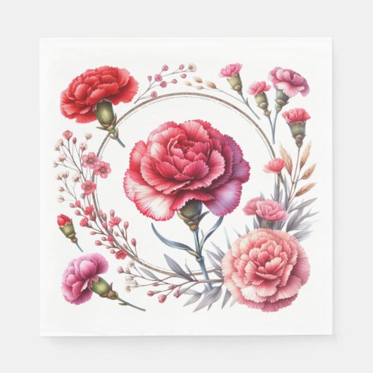 Roter Rosengarten  Serviette (Vorderseite)
