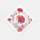 Roter Rosengarten  Serviette (Ecke)