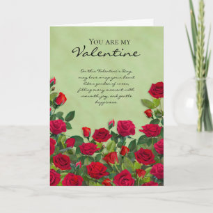 Roter Rosengarten Valentinstag Floralien Benutzerd Karte