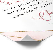 Roter Rosenholz-Goldrahmen Eukalyptus mimosa Bar Poster (Ecke)