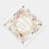 Roter Rosenholz Hochzeitsnapkins Serviette (Ecke)