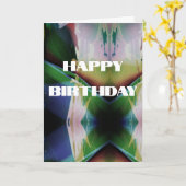 Roter Rosenstein Rosa Abstrakt Birthda Karte (Gelbe Blume)