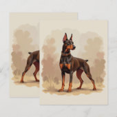 Roter Rostbrauner Dobermann Pinscher Hund (Vorne/Hinten)