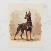 Roter Rostbrauner Dobermann Pinscher Hund (Rückseite)