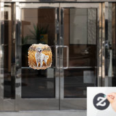 Roter Rostbrauner Dobermann Pinscher Hund Fensteraufkleber (Büro Tür)