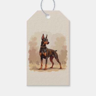 Roter Rostbrauner Dobermann Pinscher Hund Geschenkanhänger
