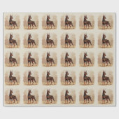 Roter Rostbrauner Dobermann Pinscher Hund Geschenkpapier (Flach)