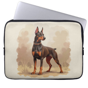 Roter Rostbrauner Dobermann Pinscher Hund Laptopschutzhülle