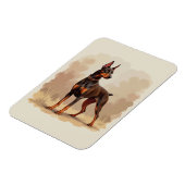 Roter Rostbrauner Dobermann Pinscher Hund Magnet (Linke Seite)