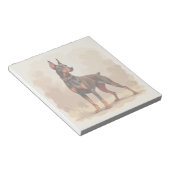 Roter Rostbrauner Dobermann Pinscher Hund Notizblock (angewinkelt)