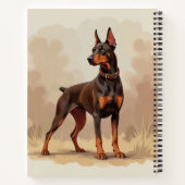 Roter Rostbrauner Dobermann Pinscher Hund Notizblock (Rückseite)