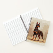 Roter Rostbrauner Dobermann Pinscher Hund Notizblock (Innenseite)