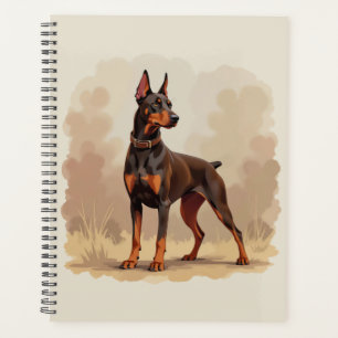 Roter Rostbrauner Dobermann Pinscher Hund Planer