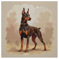 Roter Rostbrauner Dobermann Pinscher Hund