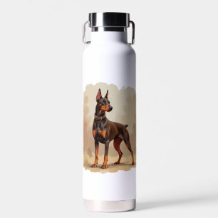 Roter Rostbrauner Dobermann Pinscher Hund Trinkflasche