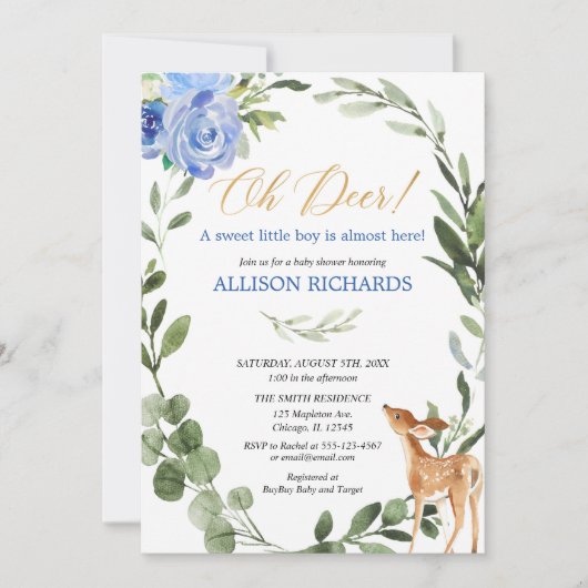 Roter Rote Rote Blüte Einladung (Vorderseite)