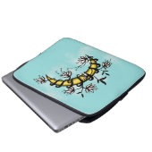 Roter Roter Blütenwicca Laptopschutzhülle (Vorne Knopf)