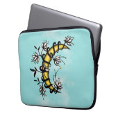 Roter Roter Blütenwicca Laptopschutzhülle (Vorderseite Links)