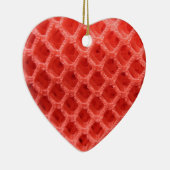 roter, roter Crochet Keramik Ornament (Rechts)