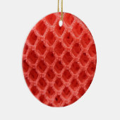 roter, roter Crochet Keramikornament (Rechts)