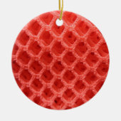 roter, roter Crochet Keramikornament (Vorne)