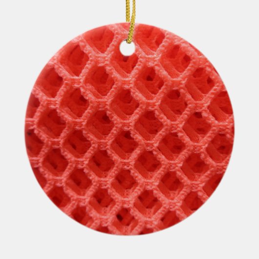 roter, roter Crochet Keramikornament (Vorne)