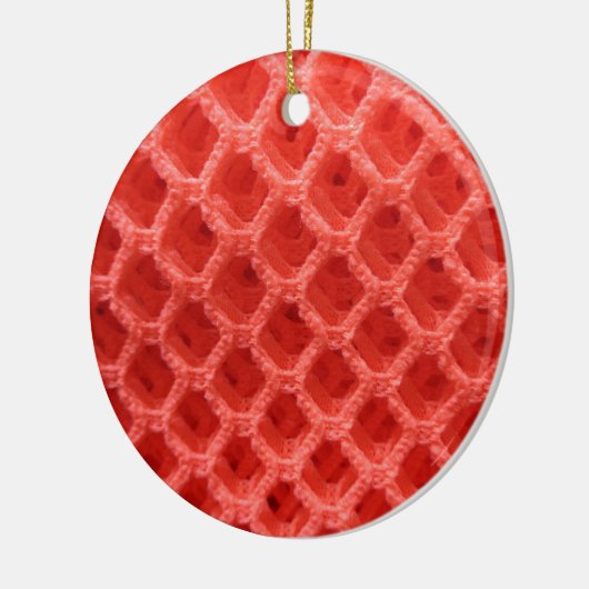 roter, roter Crochet Keramikornament (Links)
