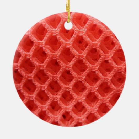 roter, roter Crochet Keramikornament (Hinten)
