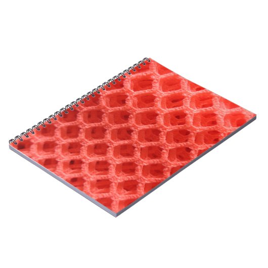 roter, roter Crochet Notizblock (Linke Seite)