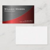 Roter, roter Edelstahl, gekurbelt, Visitenkarte (Vorne/Hinten)