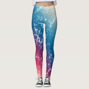 Roter, roter, kratzter Marmor mit mehreren Farben Leggings