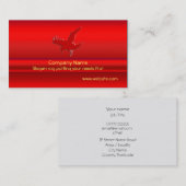 Roter Roter Rabe auf rot-metallischem Aussehen Visitenkarte (Vorne/Hinten)