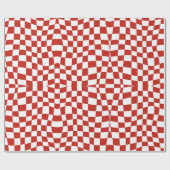 roter, roter Schachbrettbock Geschenkpapier (Flach)
