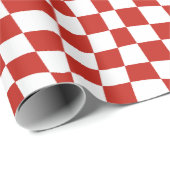 roter, roter Schachbrettbock Geschenkpapier (Rolleneckpunkt)