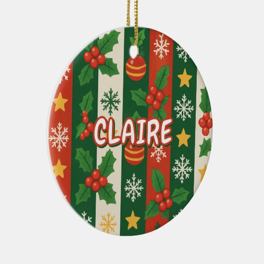 Roter Roter Teller Roter Teller Snowflake Keramik Ornament (Rechts)