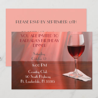 Roter Roter Wein - Geburtstag Einladung