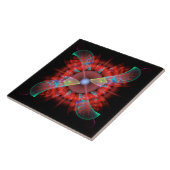 Roter rotierender Ornament Fliese (Seite)