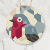Roter Rotkehlchen in Vector-Block-Geschenkanhänger Geschenkanhänger (Vorderseite)