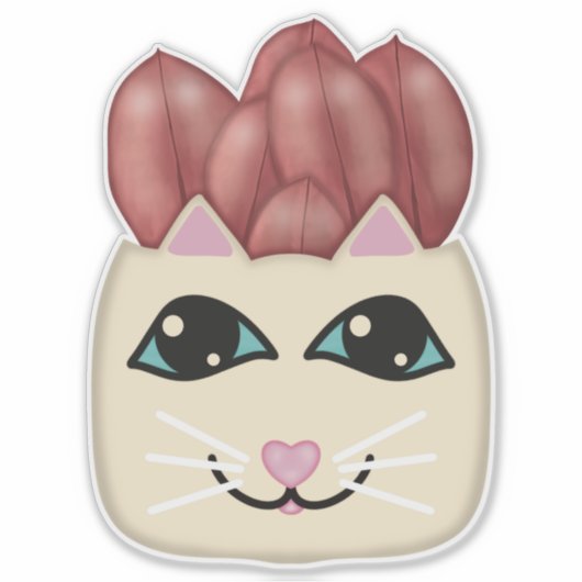 Roter Ruby Rubber Pflanze Planter Sticker (Vorderseite)