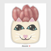 Roter Ruby Rubber Pflanze Planter Sticker (Blatt)