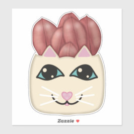 Roter Ruby Rubber Pflanze Planter Sticker