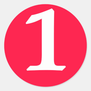 Roter runder kundenspezifischer Zahl Aufkleber