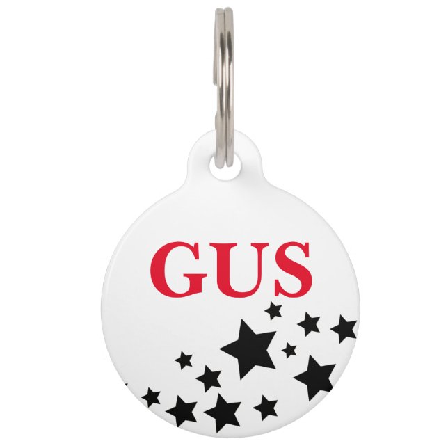 Roter Runder Pet-Tag Haustiermarke (Vorderseite)