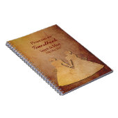 Roter rustikaler lesbischer HochzeitGuestbook Notizblock (Rechte Seite)