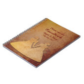 Roter rustikaler lesbischer HochzeitGuestbook Notizblock (Linke Seite)