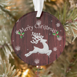 Roter Rustikaler Weihnachtsschmuck Ornament