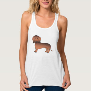 Roter Sable Glatthaar-Dachshund Süßer Wiener Hund Tank Top