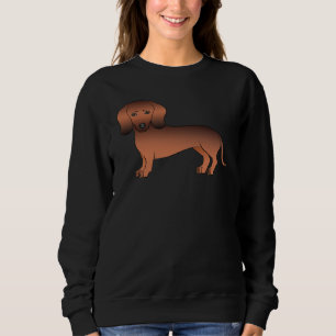 Roter Sable Glatthaar-Dackel Süßer Wursthund Sweatshirt